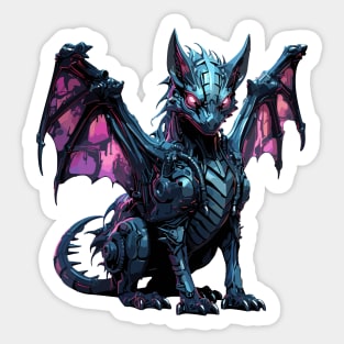 Cyberpunk Dragon Vector Graphic Sticker